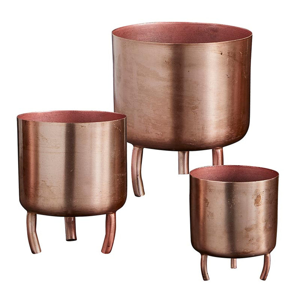 small rose gold plant pots Set of 3 Small Rose Gold Pots