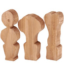 Set of 3 Wooden Topiary | Stand-Alone Wooden Plant Shaped Decor