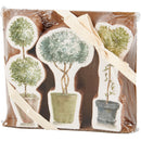 Set of 3 Wooden Topiary | Stand-Alone Wooden Plant Shaped Decor