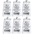 Set of 6 | You & I Are More Than Friends, We're Like a Really Small Gang Funny Snarky Dish Cloth Towel | Funny Tea Towel