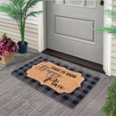 Happy Place Non Slip 28 in. x 18 in. Indoor and Outdoor Coir Mat