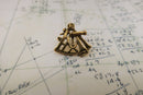 Sextant Gold Lapel Pin