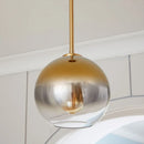 DecorBites™ Gradient Glass Chandelier: Modern Nordic Living Room Lighting for Bedroom or Restaurant