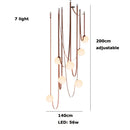 Modern copper decorbites glass ball pendant lamp for dining room