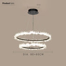 DecorBites™ Gold Crystal Ring Chandelier for Living Room and Restaurant Décor