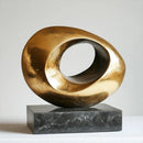 DecorBites™ Gold Geometric Abstract Resin Ring Figurines for Stylish Home Decor