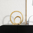 DecorBites™ Golden Circle Hollowed-out Ornaments: Home Decor Figurines