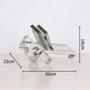 DecorBites™ Geometric Crystal Ball Desk Ornament: Abstract Crafts Crystal Artwork for Aesthetic Room Decor