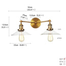 DecorBites™ Glass 2-Light Wall Sconce with Pull Chain Switch for Bedroom and Bathroom