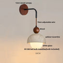 DecorBites™ LED White Glass Wall Light Fixture Modern Pull Chain Switch Bedside Sconce