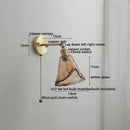 DecorBites™ Glass Copper LED Wall Lamp with Knob Switch for Modern Home Decor