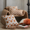 DecorBites™ Jacquard Crochet Pillow Covers in Yellow-brown for Elegant Home Decor
