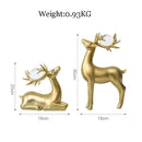 Abstract Gold Resin Statue Handicraft for Living Room, Office Desk Decor - DecorBites™
