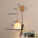 DecorBites™ Adjustable LED Wall Light Fixture with Ceramic Wood Base for Home Decor