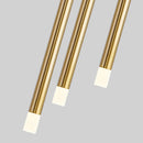 DecorBites™ LED Chandelier: Modern Minimalist Gold Black Wire Adjustable Light Fixture for Dining Room