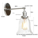 DecorBites™ Industrial Clear Glass Wall Sconce Light for Stair, Foyer, Bedroom.