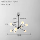 DecorBites™ Glass Chandelier with Metal Frame for Parlor, Dining Room, and Bedroom Lighting