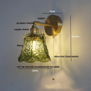 DecorBites™ Amber Flower Glass Wall Light Fixture with Pull Chain Switch