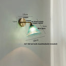 DecorBites™ Blue Glass Wall Sconce Pull Chain Switch Rotate Stair Light