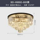DecorBites™ Crystal Gold Black LED Chandelier: Modern Multi-Storey Pendant Lamp Lighting