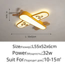 DecorBites™ LED Wood Ceiling Light for Kids Room - Yellow/Blue Minimalist Design