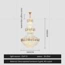 DecorBites™ Crystal Chandelier: Postmodern Light Luxury for Hotel Lobby, Villa, and Duplex Floors
