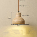 DecorBites™ Iron LED Pendant Light Fixture for Home Living Room, Restaurant Yellow Travertine Ball Hang Lamp