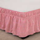 DecorBites™ Elastic Band Diamond Lattice Ruffled Bed Skirt for Queen Size Mattress