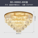 DecorBites™ Crystal Gold Black LED Chandelier: Modern Multi-Storey Pendant Lamp Lighting