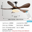 DecorBites™ 58" Modern LED Ceiling Fan Light Strong Winds for Living Room & Restaurant