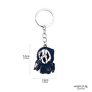 New Cartoon Anime Horror Killer Enamel Keychain Pendant Jack the Ripper Black Friday Keyring Cosplay Props Men Women Bag Jewelry