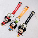 Disney Cartoon Anime Accessories Mickey Keychain Cute Minnie Keyring Student Bag Pendant Hanging Car Key Chain Couple Kids Gift