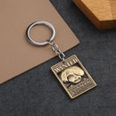 One Piece Keychain Luffy Ace Straw Hat Skull Logo Wanted Order Sanji Nami Robin Bag Keychain Character Toy Fan Gift