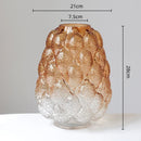 DecorBites™ Gradient Glass Vase for Home Decor & Hydroponic Flowers