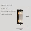 DecorBites™ Crystal Wall Sconce: Copper LED Bedroom Lighting for TV Background, Dining Room