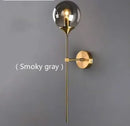 DecorBites™ Golden Round Glass Wall Sconce: Modern Nordic Lighting Fixture for Home Decor