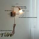 DecorBites™ LED Brass Walnut Wood Wall Sconce Rotate Glass Stair Light