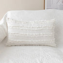 DecorBites™ Daisy Floral Embroidery Pillow Cover 45x45cm/30x50cm White Blooms Cozy Soft Décor