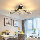 DecorBites™ Crystal Ceiling Chandelier LED Light Fixture for Living Room Bedroom Kitchen