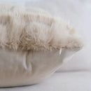 DecorBites™ Cream Geometric Faux Fur Pillow Case for Luxury Home Decor