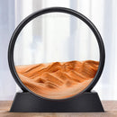 7-inch Quicksand Sand View Deep Sea Art Picture Hourglass 3D Dynamic Display Motion Sand Painting Home Office Decoration Gifts