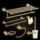 DecorBites™ Crystal Bathroom Towel Rack: European Style Hardware Bath Organizer