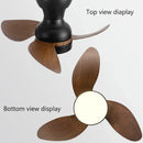 DecorBites™ 22" Modern Black Ceiling Fan Light with DC Remote Control & LED - Bedroom and Restaurant Use