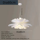 DecorBites™ Acrylic Flower Pendant Chandelier: Nordic Design LED Hanging Fixture for Elegant Decor