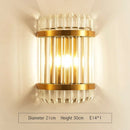 DecorBites™ Gold Crystal LED Wall Lights for Bedroom Decoration