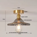 DecorBites™ Green Flower Glass LED Ceiling Light Fixture - Nordic Modern Design