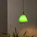 DecorBites™ Green Glass LED Pendant Light for Home, Restaurant, Bar, and Loft Style Decor.