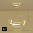 DecorBites™ Gold Butterfly Crystal Chandelier Pendant Light for Elegant Living Room & Restaurant Decoration