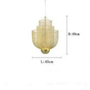 DecorBites™ Grid Meshmatics Dimmable LED Chandelier Pendant - Modern Metal Design