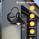 DecorBites™ Black Farmhouse Barn Lights: Waterproof Outdoor Wall Sconce with E27 Socket